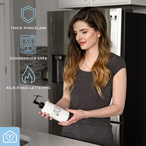 Porcelain 16oz Liquid Dispenser (WASH)