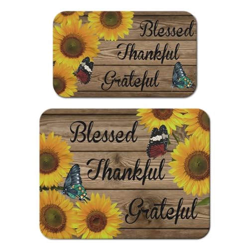 Dish Drying Mat 2 (Sunflower-4 / 2-Pack)