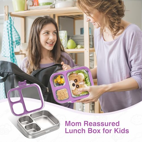 Stainless Steel Bento Lunch Box (Purple / 27oz (800ml))