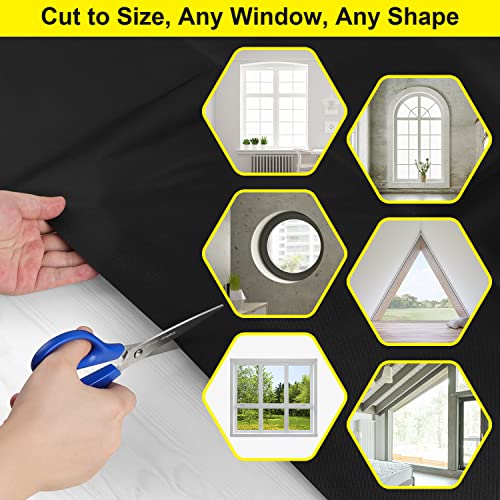100% Blackout Curtains 2 Pack (Black / 57"W x 118"H (Pack of 2))