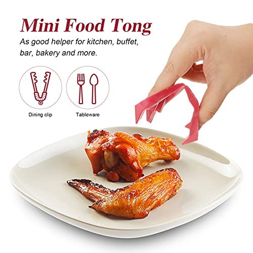 Finger Tongs for Food 12 pack Plastic Eating Clips Anti