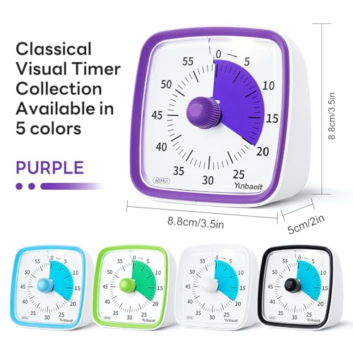 Visual Timer with Night Light (Purple)