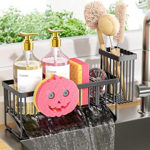 Sponge Holder for Kitchen Sink (9.25in / Matte Black)