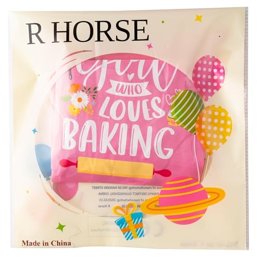 R HORSE 2Pcs Adults Kids Matching Apron Set (Pink Girl)