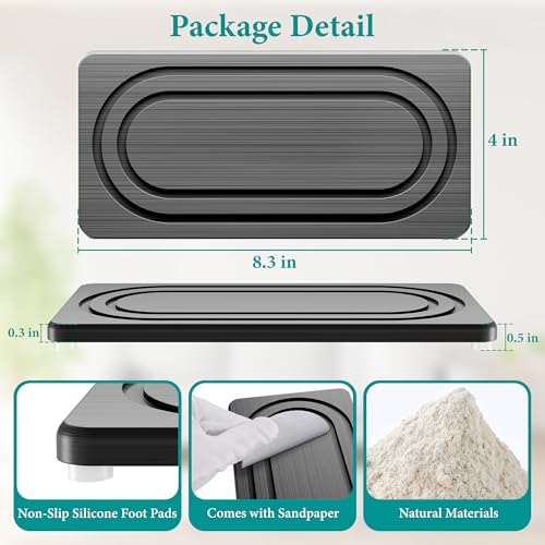 Water Absorbing Stone Tray for Sink (8.3" X 4"-dark Grey-b)