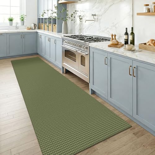 Cotton Runners for Hallway 3x8 (Olive Green/Earthy Green / 3' x 8' (Runner))