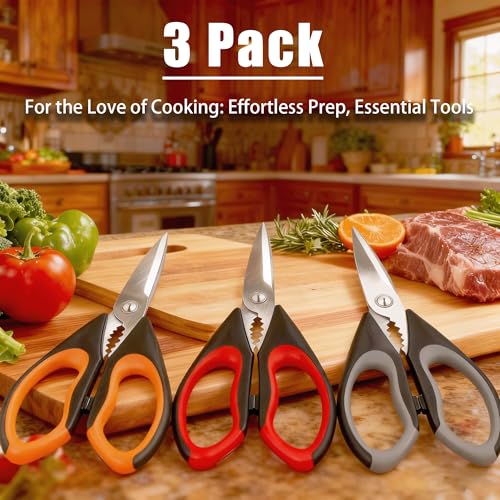 3 Pack Kitchen Scissors