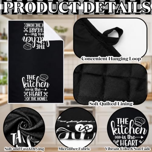 6 Pcs Black Kitchen Decor Accessories Set (Black / Kitchen)
