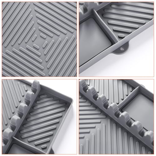 Silicone Tools Mat for Griddle & Kitchen Countertop (Gray)