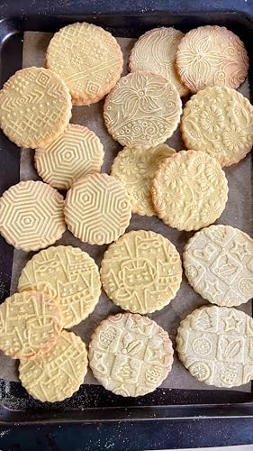 AZTEC Embossed Rolling Pin for Ceramic. Clay Roller and Ceramic Stamp for Embossing Pottery. Baking Gifts for Women by Algis Crafts for Embossed Cookies
