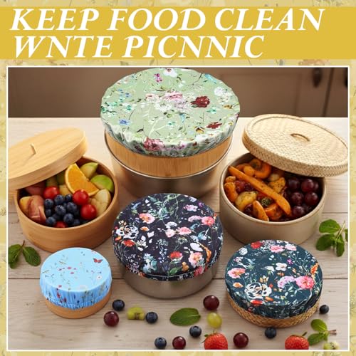 10 Pcs Reusable Bowl Covers in 5 Size (Colorful / Rich Flowers)