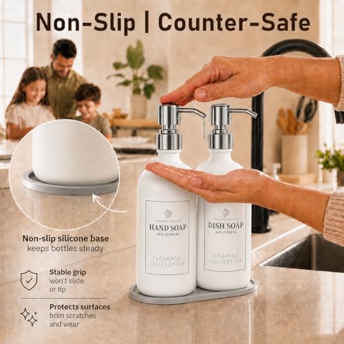White Glass Soap Dispenser 2 Pack (Off-white)