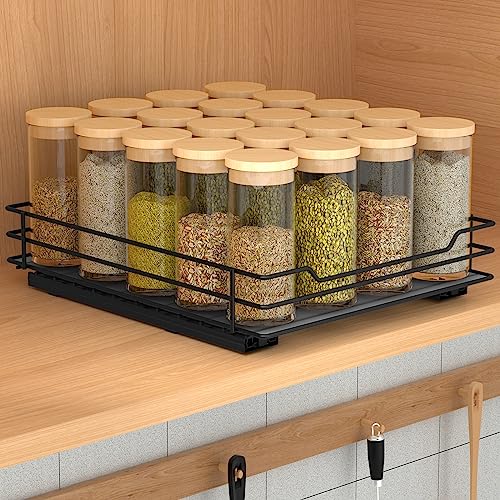 Pull Out Spice Rack Organizer for Cabinet (1 Tier,8.5''Wx10.5''Dx2.5''H)