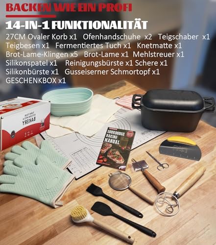 Dutch Oven for Bread Baking & Sourdough Bread Baking Starter Kit