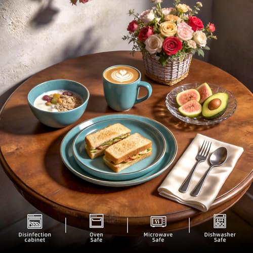 Stoneware Euro (Service for 4 - 20pc Set / Turquoise)
