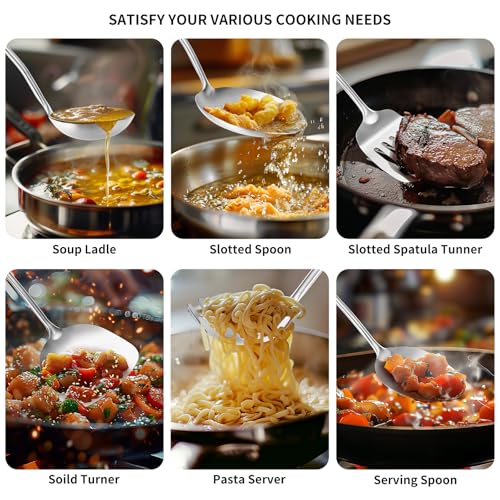304 Stainless Steel Cooking Utensil (6 PCS / Silver)