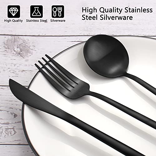 Matte Black Silverware Set (Matte Black)