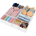 Drawer Organizer Clothes (White / 8 Pack)
