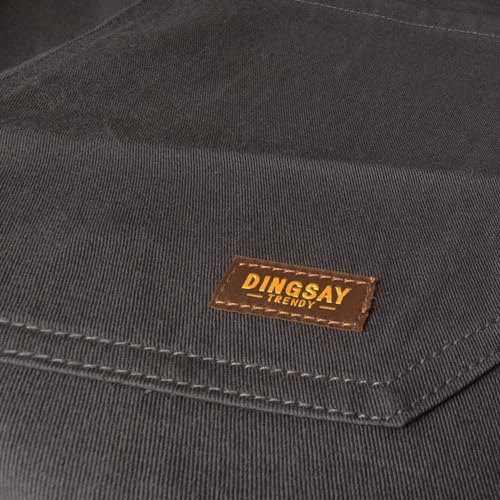 Cooking Apron for Men Women with Pockets & Towel Loop (Dark Grey)
