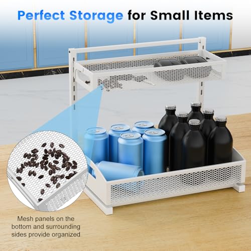 Metal Under Sink Organizer (white / Large-2 pack)