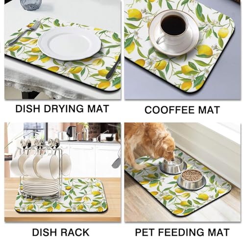 Dish Drying Mat 2 (Lemon / 2-Pack)