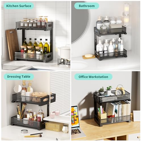 Under Sink Organizer (Standard Version / Black - Double Pack)