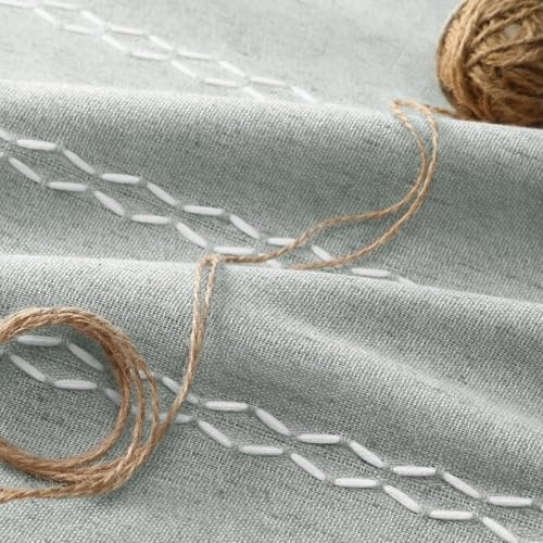 Teal 100% Boho Blackout Curtains 63 Inch 2 Panels with Tassels (Teal Green / 52"W x 63"L (Pack of 2))