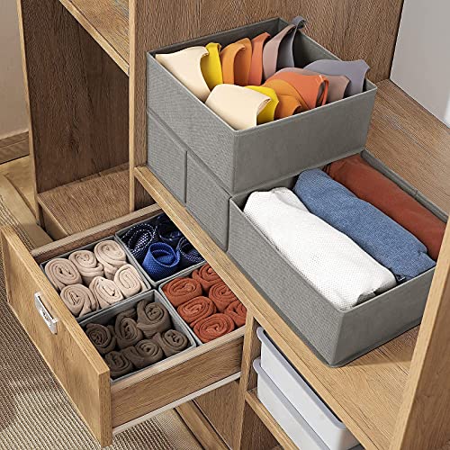 Drawer Organizer Clothes (Grey / 8 Pack)