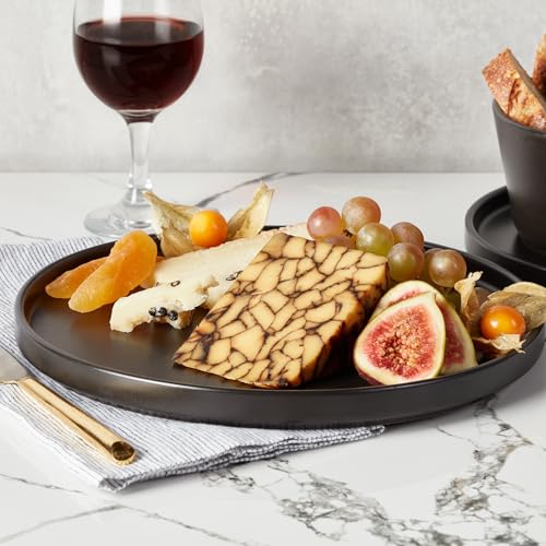 Celina Stoneware 32 Piece Modern Dinnerware Set (Dinnerware Set / Service For 8 / Matte Black)