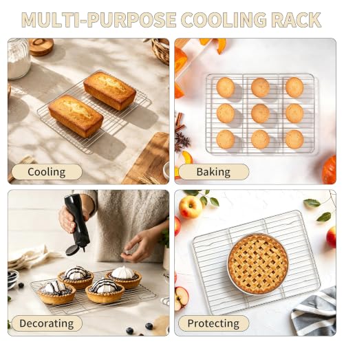 Stainless Steel Baking Sheet with Rack Set (16'' x 12'' x1'')