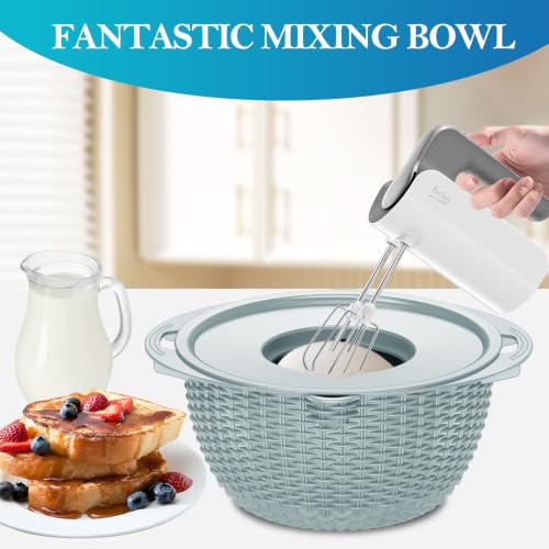 4 in 1 Colander with Mixing Bowl Set (Blue)