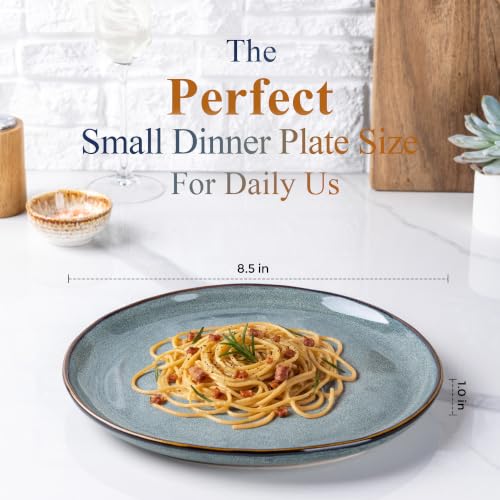 Ceramic Plates Set of 6 (Blue Sea / 8.5 Inch)