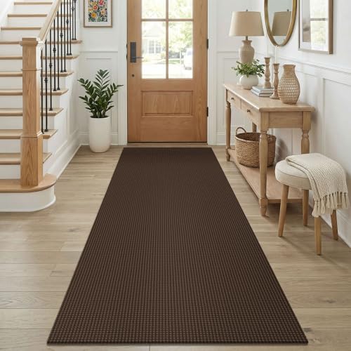 Cotton Runners for Hallway 3x8 (Brown/Dark Brown / 3' x 8' (Runner))