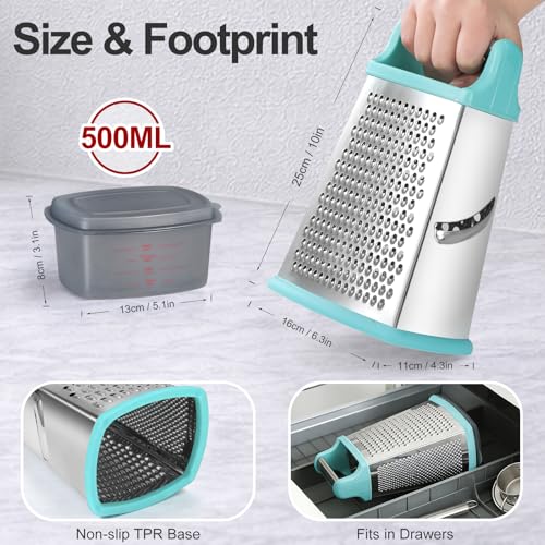 Cheese Grater with Handle (10 inch / Mint)