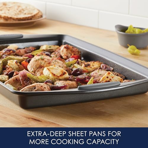 Bakeware Nonstick Cookie Pan Set (Sea Salt Gray Grips)
