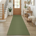 Cotton Runners for Hallway 2.5'x8' (Olive Green/Earthy Green / 2'8" x 8' (Runner))