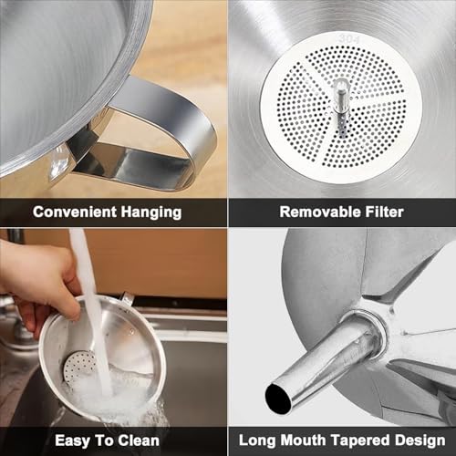 Stainless Steel Funnels for Kitchen use (5pcs Funnel set)