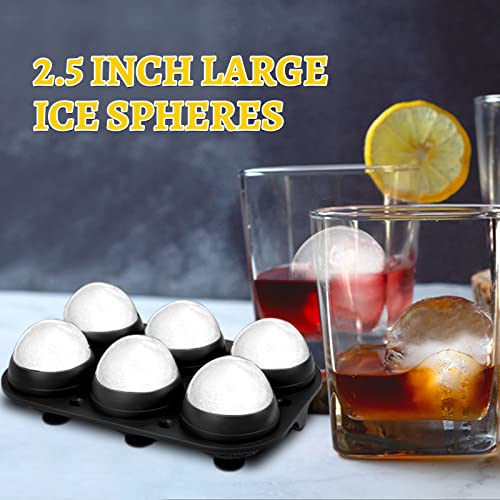 Premium Ice Tray Combo (Black / 6 Sphere/8 Cube)