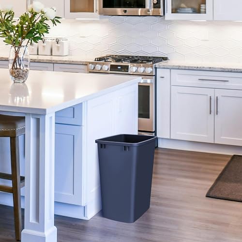 Double Pullout Garbage Trash Cans for Kitchen Cabinets (2 Pack / Black)