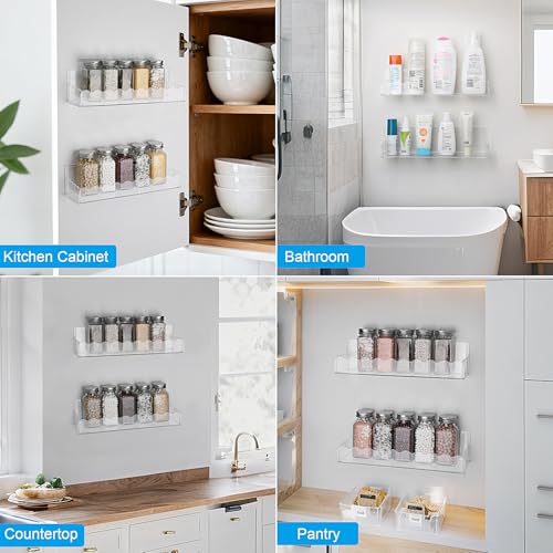 6 inch Spice Rack Wall Mounted (6" / Clear)