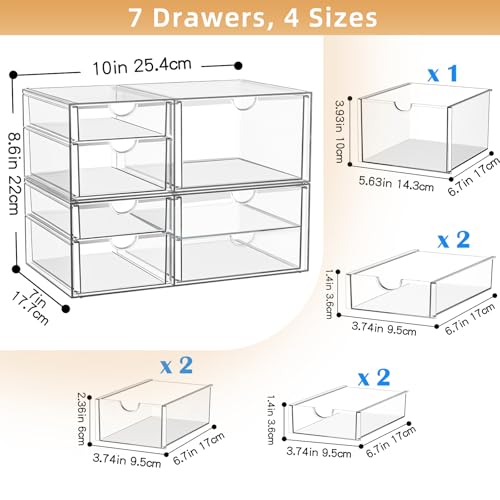 Stackable Storage Drawers (7 Drawers)