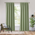 Bedroom Blackout Curtains 80 inches Long (100% Blackout - Sage Green / 42"W x 80"L (Pack of 2))