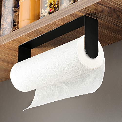 Black Paper Towel Holder (Black/Adhesive)