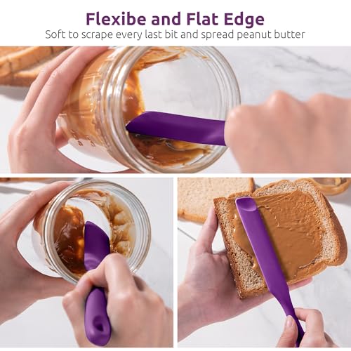 Silicone Jar Spatula for Sourdough Starter (Purple / 9.65 in)