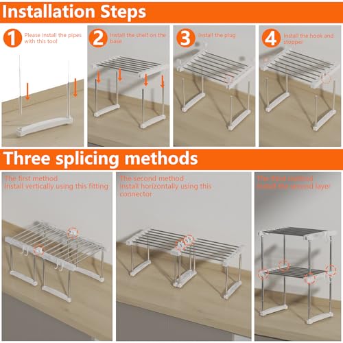 Expandable Under Sink Organizer (2 Pack / White)