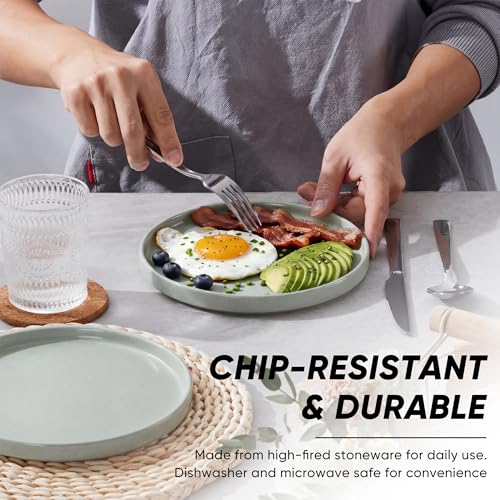 7.9 Inch Ceramic Dinner Plates (Mist Green / 7.9'')