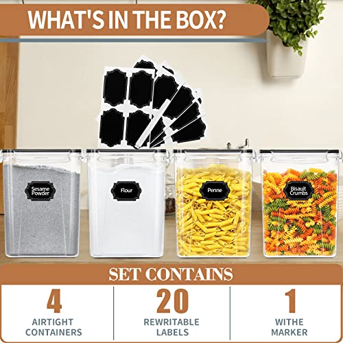 Large Airtight Food Storage Containers 5.2L (Black / 5.2 l)