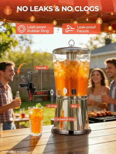 Beverage Dispenser With Stand 2 Gallon