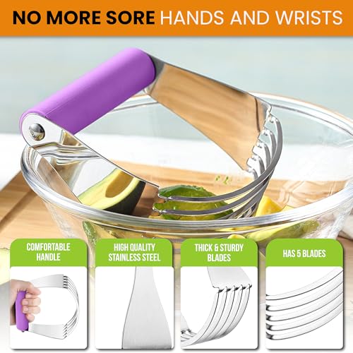 Large Dough Blender For Baking (Orchid / 4" Large)