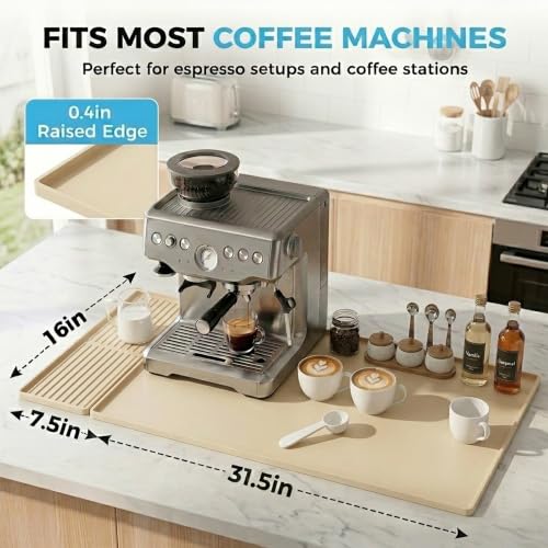 Coffee Bar Mat Set (Beige)